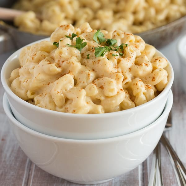 Vegan Mac and Cheese Square