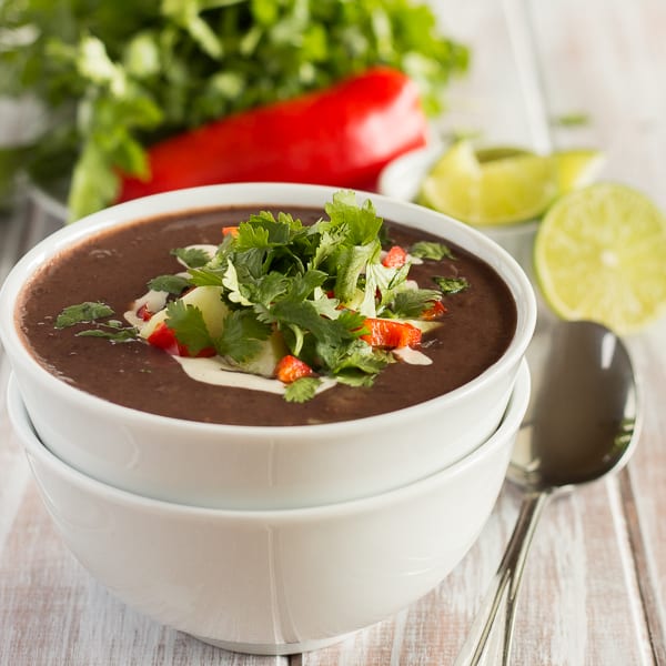 Tangy Black Bean Soup Square