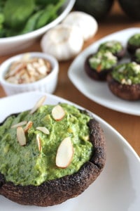 Spinach Avocado Stuffed Portobellos